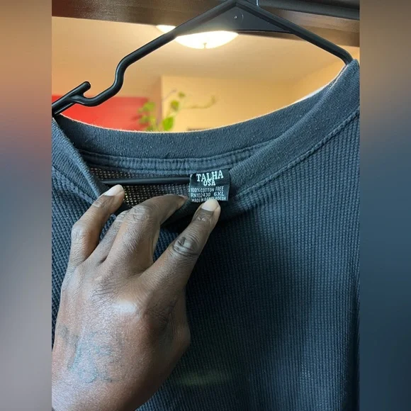 👀All 👉🏾(4)👈🏾….6xL Thermal Shirts Men’s 💜💙🖤 …$15 - Picture 7 of 15